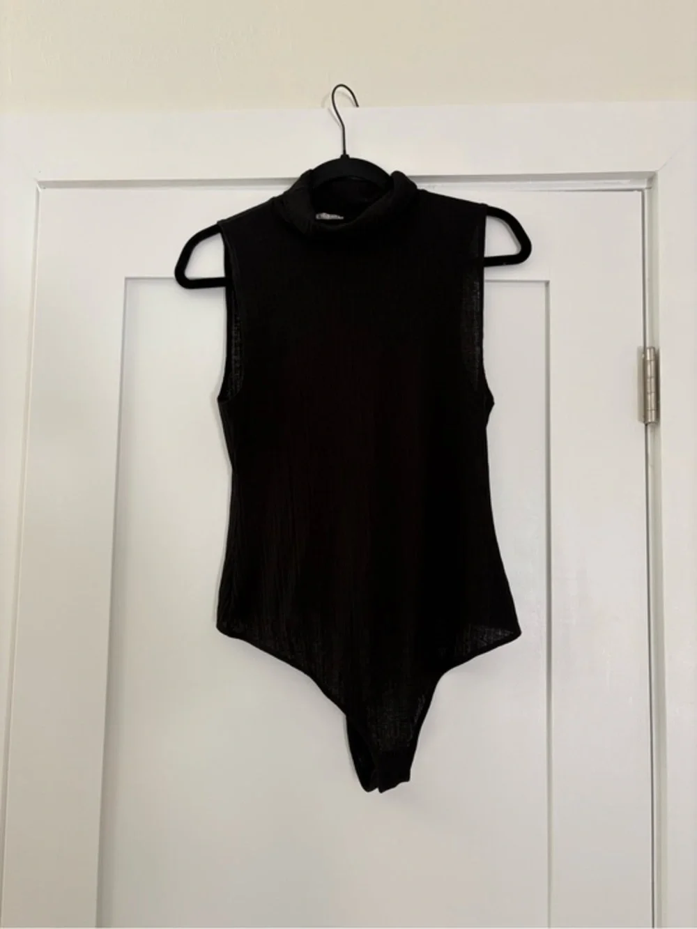 Intimately Free People Take On The Turtle Sleeveless Ribbed Bodysuit Black Large